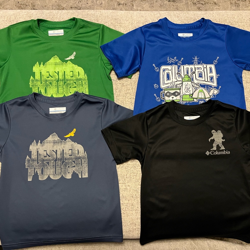 Columbia T-shirts, Boys size 4/5 (qty 4)